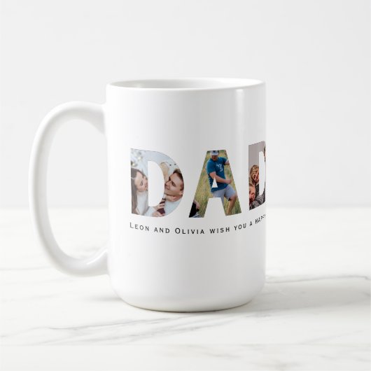 Mug DADDY 5 photos collage (Gauche)