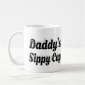 Mug Daddy drôle de café citation noir moitié texte (Gauche)