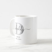 Mug Daddy Elegant Script Monogramme (Devant gauche)