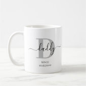 Mug Daddy Elegant Script Monogramme (Gauche)