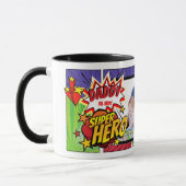 Mug DADDY Est Mon SUPERHERO Personnalisé PHOTO COMIC (Gauche)