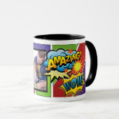 Mug DADDY Est Mon SUPERHERO Personnalisé PHOTO COMIC (Devant droit)