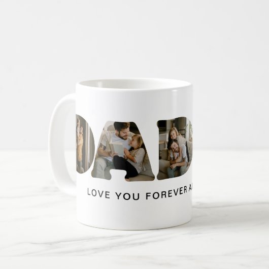 Mug DADDY Letter Photo Collage (Devant gauche)
