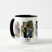 Mug Daddy Milestones Photos & Années Custom Text Cadea (Devant gauche)