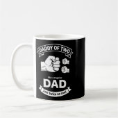 Mug Daddy Of Two Dad Funny Father Of Two Fathers Day B (Gauche)