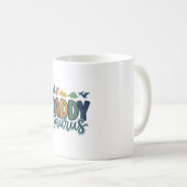 Mug Daddy Saurus Conception de vecteur de papa dinosau (Devant droit)