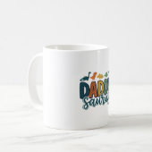 Mug Daddy Saurus Conception de vecteur de papa dinosau (Devant gauche)