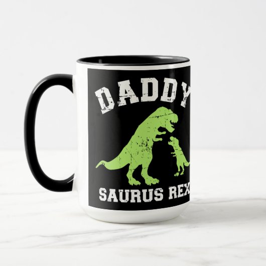Mug Daddy saurus rex dinosaure fête des pères cadeau p (Gauche)