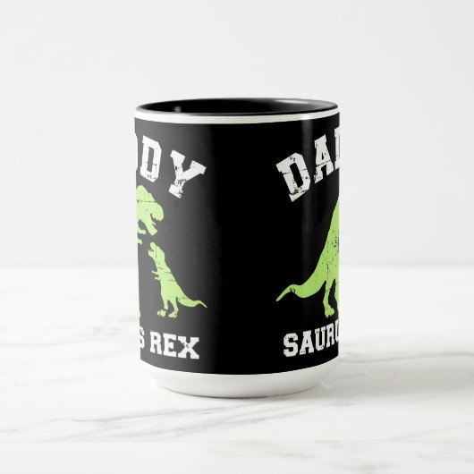 Mug Daddy saurus rex dinosaure fête des pères cadeau p (Centre)