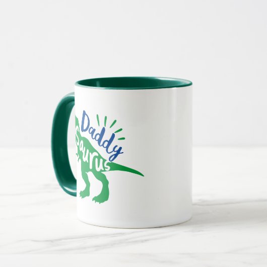Mug Daddy Saurus T-Rex Silhouette (Devant gauche)