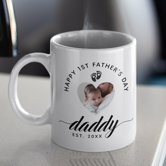 Mug Daddy Script Happy First Fête des pères Heart Phot