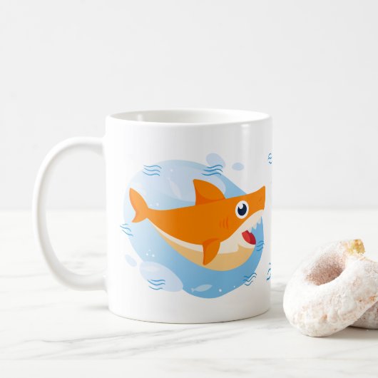 Mug Daddy Shark - Orange (Avec donut)