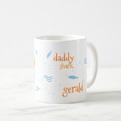 Mug Daddy Shark - Orange (Devant droit)