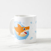 Mug Daddy Shark - Orange (Devant gauche)