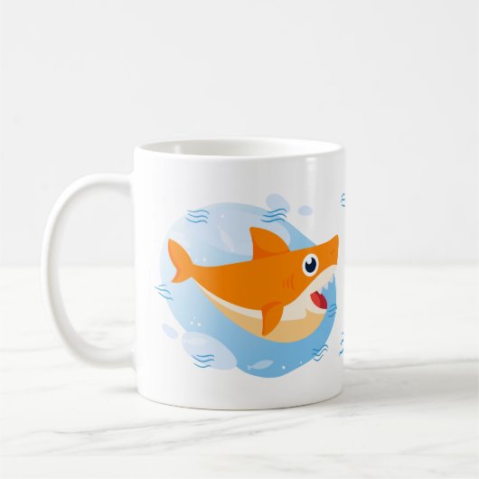 Mug Daddy Shark - Orange (Gauche)