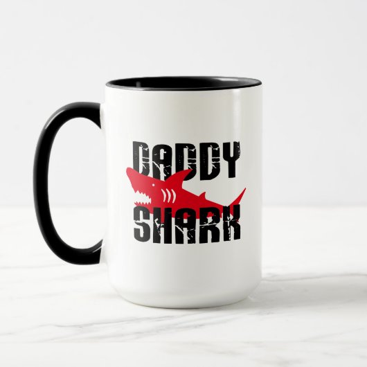 Mug Daddy Shark Worn Graphic (Gauche)