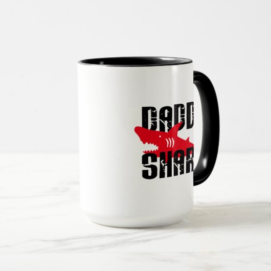 Mug Daddy Shark Worn Graphic (Devant droit)
