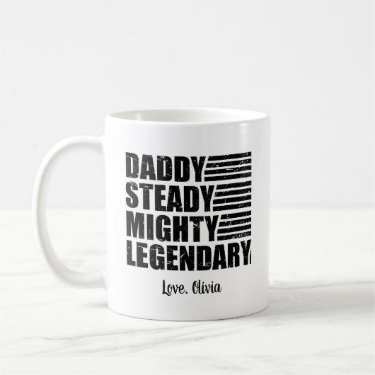 Mug Daddy Steady Mighty Légendaire Personnalisé (Gauche)