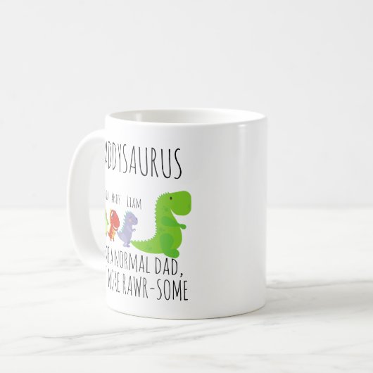 Mug Daddysaurus customisé (Devant gauche)
