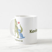 Mug DaddySaurus T-Rex et Baby Boy Dinosaures (Devant gauche)