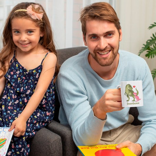 Mug DaddySaurus T-Rex et bébé fille Dinosaures