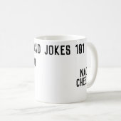 Mug DADS JOKE 101 Fête des pères Noir (Devant droit)