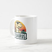 Mug Dadsaurus Dinosaur Papa Papa Saurus Fête des pères (Devant gauche)