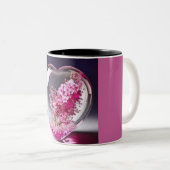 Mug d'affection : Floral Heart Design pour Café & (Devant droit)