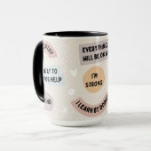 Mug d'affirmation avec des citations positives (Devant gauche)