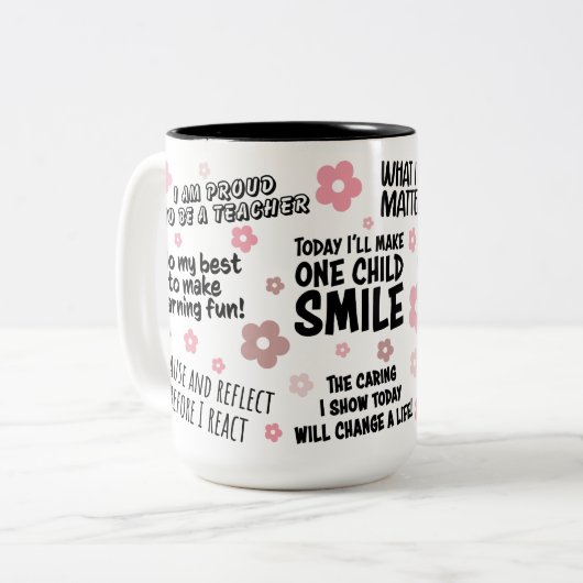 Mug d'affirmation de l'enseignant, Cadeau d'appréc (Devant gauche)