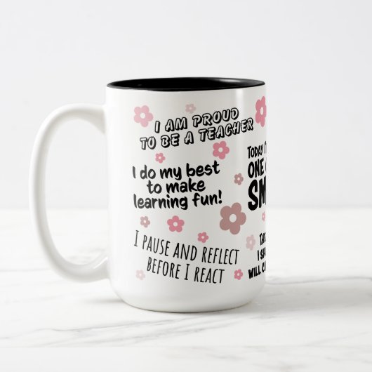 Mug d'affirmation de l'enseignant, Cadeau d'appréc (Gauche)