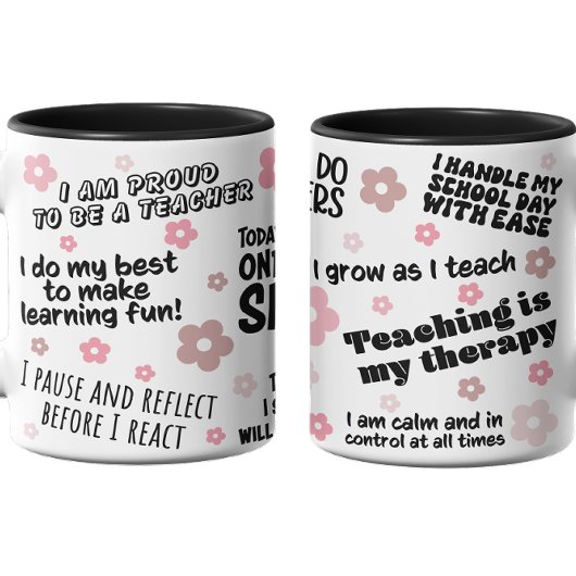 Mug d'affirmation de l'enseignant, Cadeau d'appréc