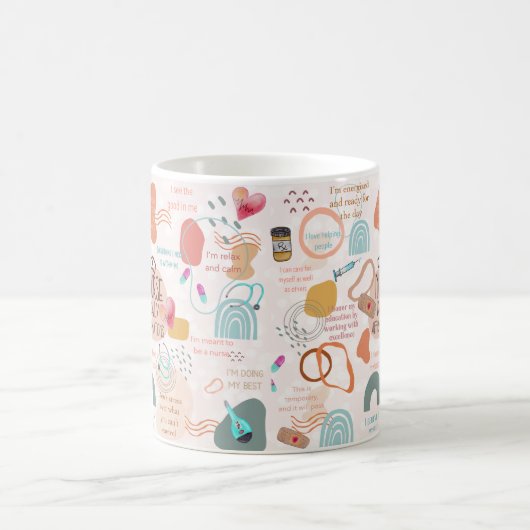 Mug d'affirmation quotidienne infirmière (Centre)