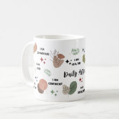 "Mug d'Affirmations quotidiennes - Mug de café mot (Devant gauche)