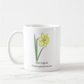Mug Daffodile botanique Pastel Flower (Gauche)