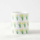 Mug Daffodiles Aquarelle Jaune Ressort Floral Joli (Centre)