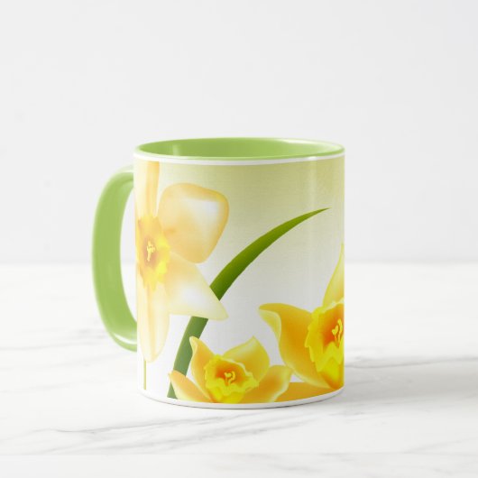 Mug Daffodiles de printemps Perse Nouvel An Cadeau (Devant gauche)