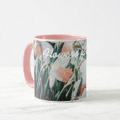 Mug Daffodiles d'orange blanc dans le jardin de printe (Devant gauche)