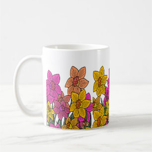 Mug Daffodils colorés Fleurs Design