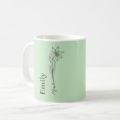 Mug Daffodique de Bridesmaid Mars Fleur du mois de nai (Devant gauche)