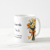 Mug Daffodique de la marche des fleurs de naissance (Devant droit)