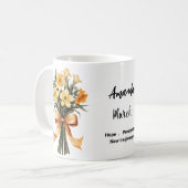 Mug Daffodique de la marche des fleurs de naissance (Devant gauche)