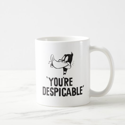 Mug DAFFY DUCK™ classique « Vous êtes méprisable » (Droite)