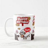 Mug d'agneau joyeuse Mug d'anniversaire (Gauche)