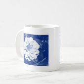 Mug Dahlia - Cyanotype numérique (Devant gauche)