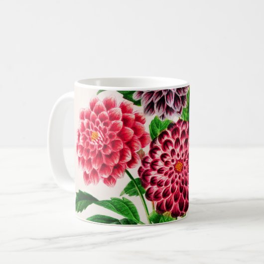 Mug Dahlia illustré (Devant gauche)