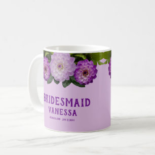 Mug Dahlia Lavande Violet Fleurs Mariage Demoiselles d