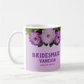 Mug Dahlia Purple Lavender Floral Mariage Bridesmaid (Gauche)
