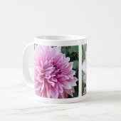 Mug Dahlia rose et blanc (Devant gauche)