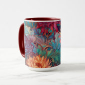 Mug Dahlia Tapisserie florale (Devant gauche)